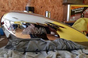 Nádrž Jawa Robot po chromu